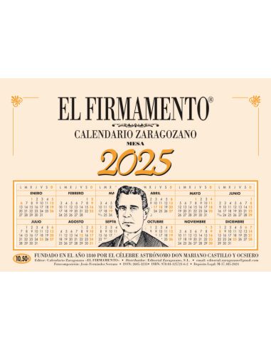 CALENDARIO ZARAGOZANO DE MESA - EL FIRMAMENTO 2025