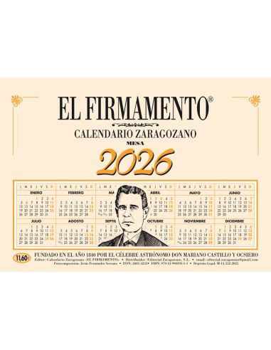 CALENDARIO ZARAGOZANO DE MESA - EL FIRMAMENTO 2025