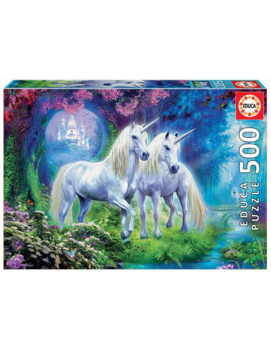 PUZZLE 500 UNICORNIOS EN EL BOSQUE