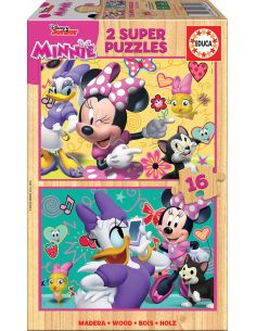 SUPER PUZZLE MADERA 2X16MINNIE HAPPY HELPERS