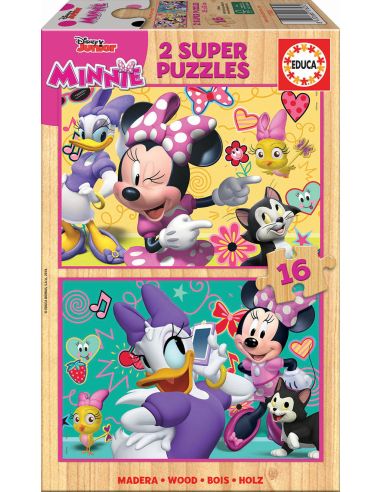 SUPER PUZZLE MADERA 2X16MINNIE HAPPY HELPERS