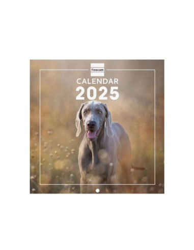 CALENDARIO FINOCAM PARED 2025 18X18 DOGS INTERNACIONAL