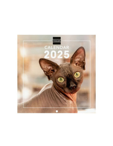 CALENDARIO FINOCAM PARED 2025 18X18 CATS INTERNACIONAL