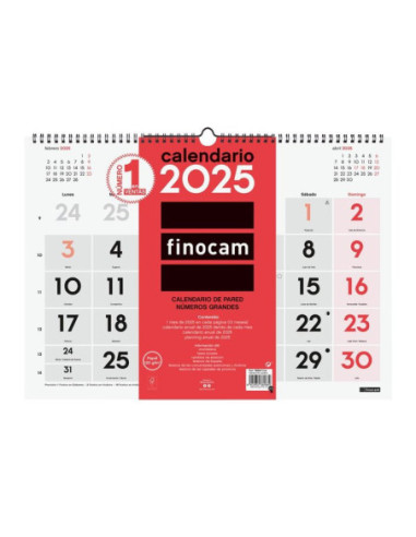 CALENDARIO FINOCAM 2025 PARED NUMEROS GRANDES L