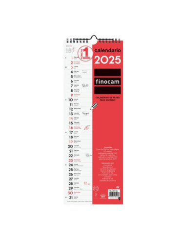 CALENDARIO FINOCAM 2025 PARED ESCRIBIR LARGO L