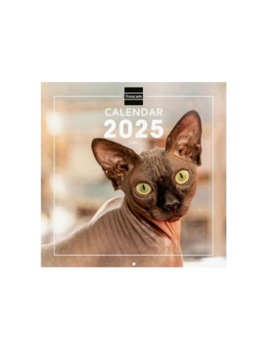 CALENDARIO FINOCAM PARED 2025 30X30 CATS INTERNACIONAL