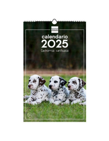 CALENDARIO FINOCAM 2025 PARED ESPIRAL 25X40 CACHORROS