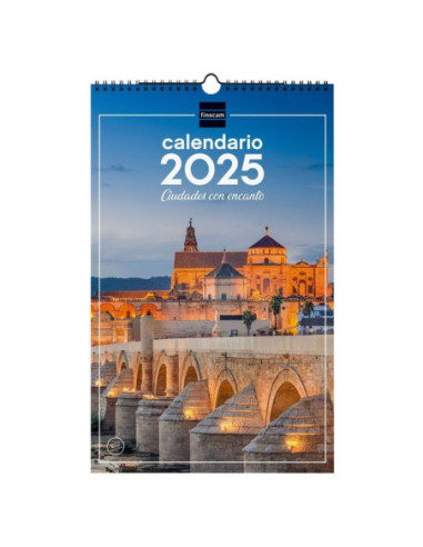 CALENDARIO FINOCAM 2025 PARED ESPIRAL 25X40 CIUDADES