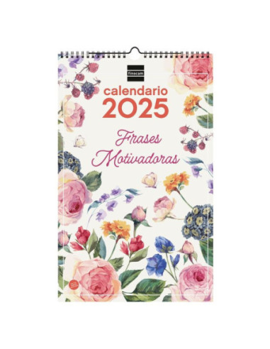 CALENDARIO FINOCAM 2025 PARED ESPIRAL 25X40 FRASES