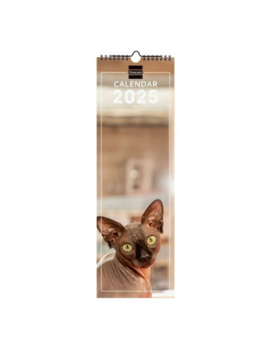 CALENDARIO FINOCAM PARED 2025 ESPIRAL 15X48 CATS INTERNACIONAL