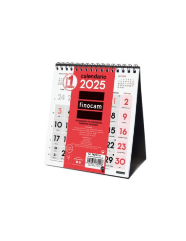 CALENDARIO FINOCAM 2025 SOBREMESA NUMEROS GRANDES XS