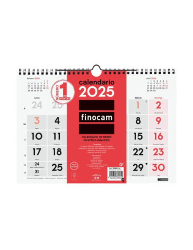 CALENDARIO FINOCAM 2025 PARED NUMEROS GRANDES M