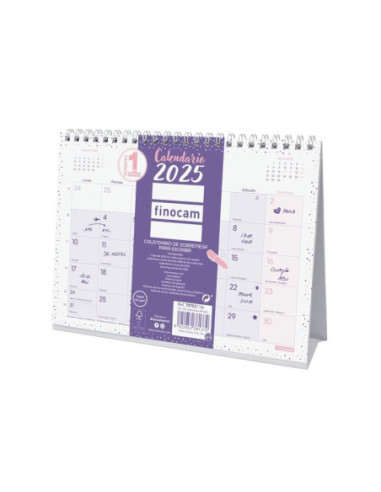 CALENDARIO FINOCAM 2025 SOBREMESA CHIC ESCRIBIR MORADO