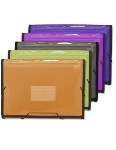 CARPETA CLASIFICADORA FUELLE DINA4 13 SEPARADORES CON GOMAS 2