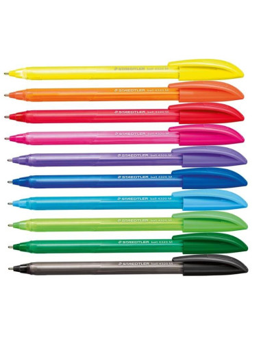 Pack de 10 boligrafos Staedtler colores surtidos