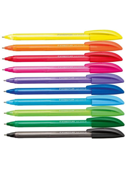 Pack de 10 boligrafos Staedtler colores surtidos