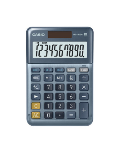 CALCULADORA SOBREMESA CASIO MS100EM 10 DIGITOS EURO