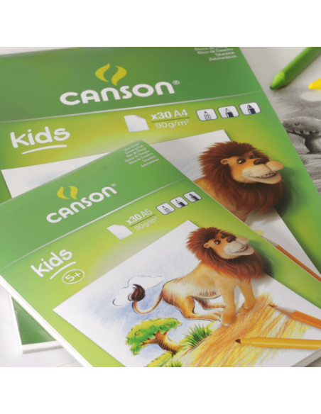 BLOC DIBUJO A5 90 GR 14,8X21 GUARRO CANSON KIDS C400015581