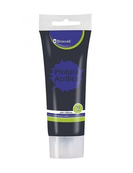 PINTURA ACRILICA 75 ML NEGRO BISMARK 328519