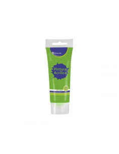 PINTURA ACRILICA 75 ML VERDE CON GLITTER BISMARK 328675