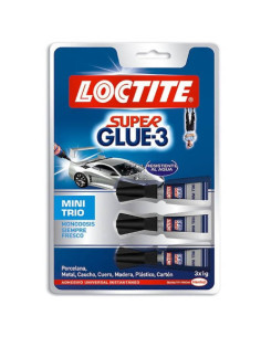 PEGAMENTO SUPER GLUE 3 TUBO PACK 3X 1GR 2