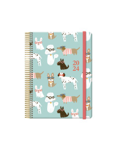 AGENDA 2025 CUTE DÍA PÁGINA 15 X 21 CM MODELO DOG CON 4...
