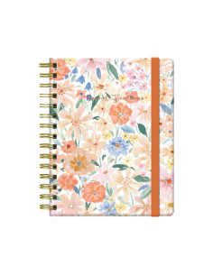 AGENDA 2025 FLORAL SEMANA VISTA 15 X 21 CM MODELO DALIA...