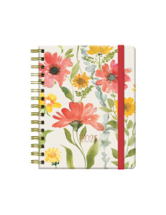 AGENDA 2025 FLORAL SEMANA VISTA 15 X 21 CM MODELO...