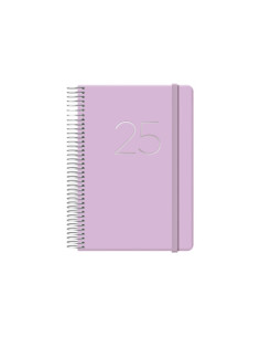 AGENDA 2025 GLOSS DÍA PÁGINA 12,5 X 18 CM MORADO DOHE...
