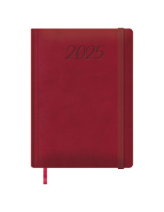 AGENDA 2025 MANAOS SEMANA VISTA 17 X 24 CM. COLOR BURDEOS...