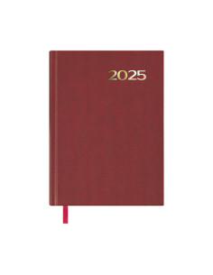 AGENDA 2025 SINTEX DÍA PÁGINA 14 X 20 CM COLOR BURDEOS...