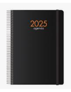AGENDA 2025 SYNCRO DÍA PÁGINA 15 X 21 CM NEGRO DOHE 11620...