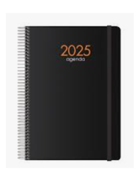 AGENDA 2025 SYNCRO DÍA PÁGINA 15 X 21 CM NEGRO DOHE 11620 - 25