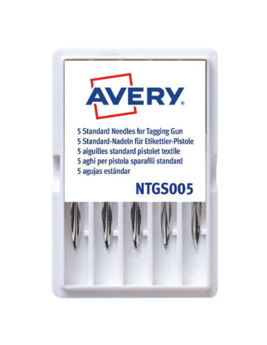 AGUJAS ESTÁNDAR CORTAS CON BASE DE PLÁSTICO AVERY NTGS005