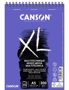 ALBUM MIX MEDIA XL 15 HOJAS A5 300G CON TEXTURA CANSON...