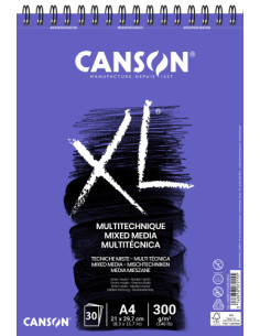 ALBUM MIX MEDIA XL 30 HOJAS A4 300G CON TEXTURA CANSON...