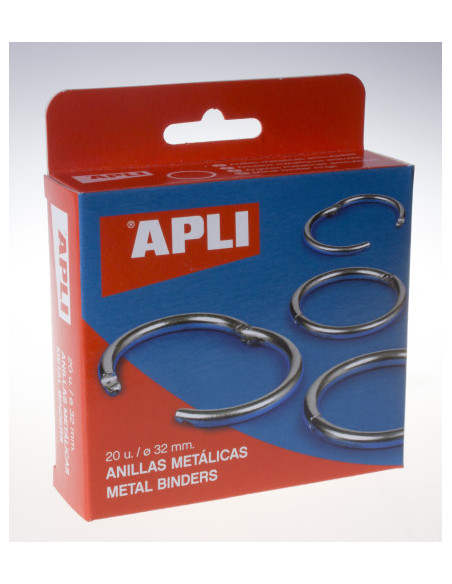 ANILLAS METÁLICAS ARTICULADAS 32 MM APLI 453 CAJA 20 UD