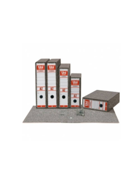 ARCHIVADOR DE PALANCA A4 65MM SIN RADO COLOR COLOR GRIS UNISYSTEM CLASICO 7439071