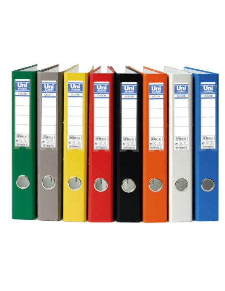 ARCHIVADOR OFICINA DE PALANCA 45 FOLIO 2MM COLOR NEGRO UNISYSTEM COLOR 17279710