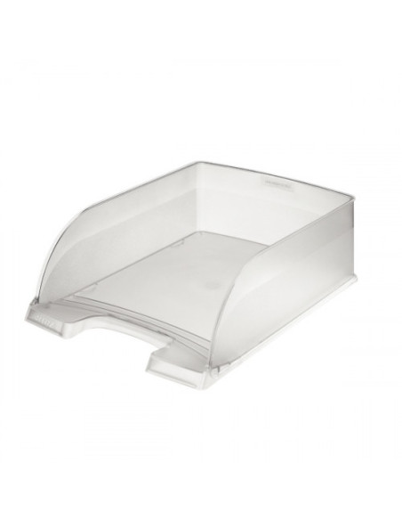 BANDEJA APILABLE DE OFICINA JUMBO EN POLIESTIRENO FORMATO FOLIO COLOR CRISTAL LEITZ 52330003