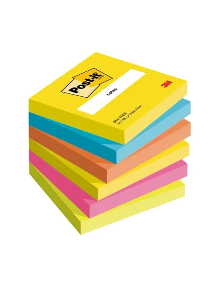 BLISTER BLOC 90 HOJAS NOTAS ADHESIVAS 76X76MM SUPER STICKY 654 COLORES SURTIDOS 6820-SS3N POST-IT 7100172224