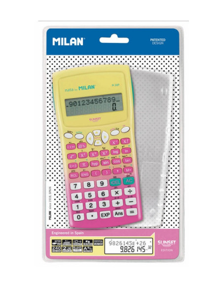 BLÍSTER CALCULADORA CIENTÍFICA MILAN M240 SUNSET ROSA