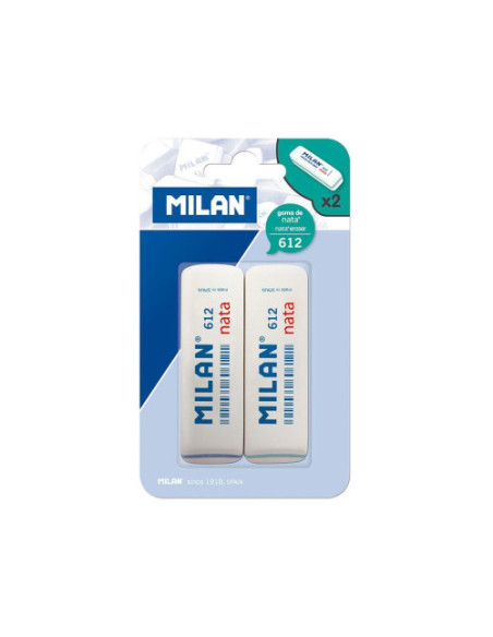 BLISTER CON 2 GOMAS MILAN NATA 612 BISELADAS