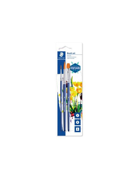 BLÍSTER CON 3 PINCELES ARTÍSTICOS STAEDTLER 989-SBK3-302