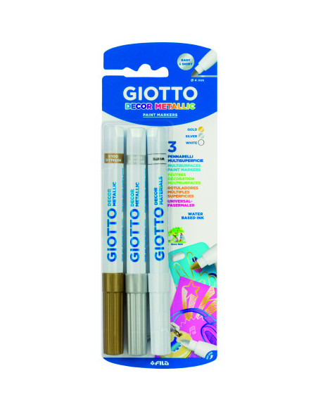 BLÍSTER 3 ROTULADORES DECOR METALLIC ORO