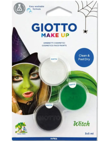 BLÍSTER 3 UDS. PINTURA FACIAL COSMÉTICA BRUJA EN DISPLAY 5 UDS. GIOTTO F476100