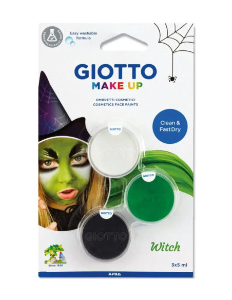 BLÍSTER 3 UDS. PINTURA FACIAL COSMÉTICA BRUJA EN DISPLAY 5 UDS. GIOTTO F476100