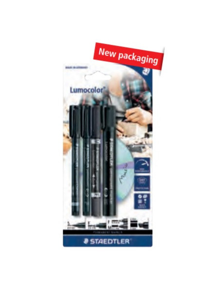 BLISTER 4 LUMOCOLOR PERMANENT 60 BK