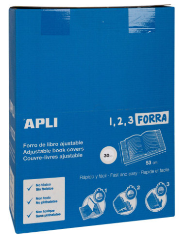 BLISTER CON 5 FORROS PARA LIBROS CON SOLAPA...