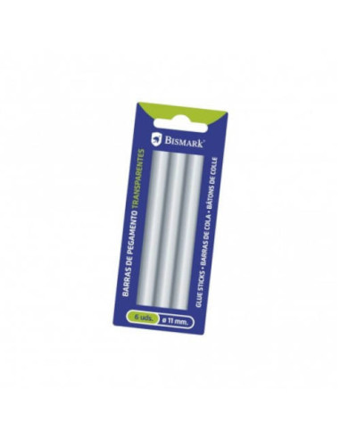 BLISTER 6 BARRAS DE PEGAMENTO SILICONA TRANSPARENTE 11